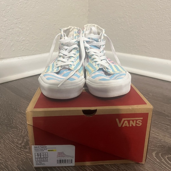 Vans Shoes - Vans Sk8, Hi Top Skate Shoe, Size Womens 7.5, Colorblock Pastel  Stripes